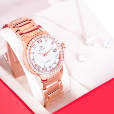 Imagem de Relógio Feminino Champion Ana Hickmann Rosé Analógico AH28562Z Cristai