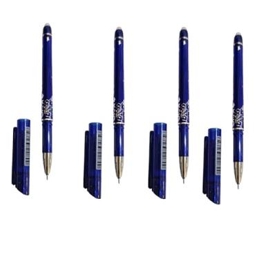 Imagem de Caneta Apagável Azul, Conjunto com 4 Unidades, Ponta Fina 0.5