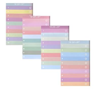 Imagem de QRZLP 4 Pack Lined Legal Pads, 3 x 5 Inch Rainbow Small Notepads with 50 Pages Wide/Legal Ruled Note Pads To-Do Lists for Office, Study.