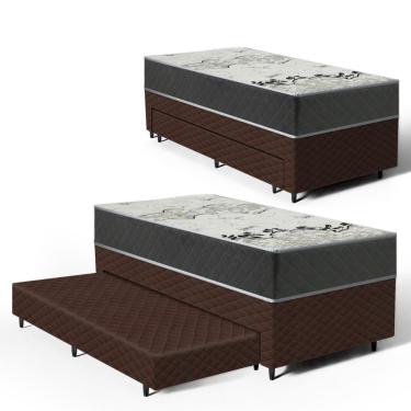 Imagem de Cama Box com Colchão de D33 ISO 3000 Gazin + Auxiliar de Espuma Unique Solteiro 88cm