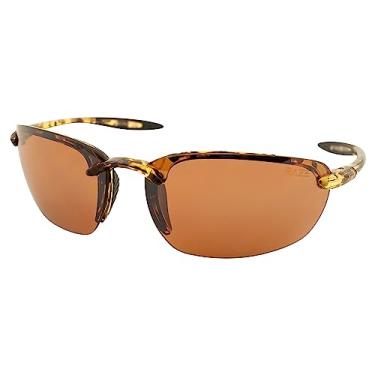 Imagem de Óculos de sol esportivos sem moldura para golfe Raze Eyewear Lyte, Tortoise Gloss With Black Accents, Adult