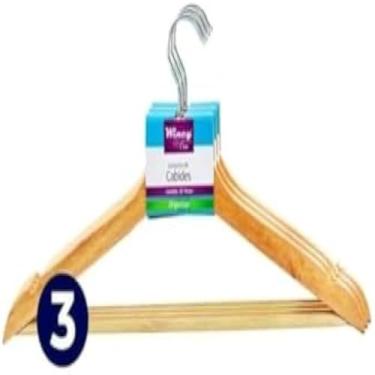 Imagem de Cabides de madeira resistente para roupas, com fenda para alcas, perfeitos