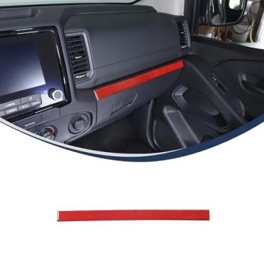 Imagem de TerIourfou Car Co-Pilot Capa de painel de porta-luvas compatível com Nisan Frontier 2022-2024, painel de caixa de luvas de passageiro de carro de fibra de carbono macia adesivo decorativo acessórios