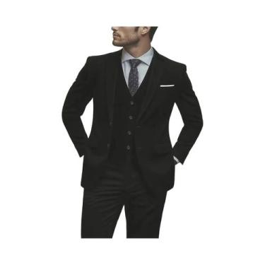 Imagem de Conjunto De Terno Masculino De 3 Peças Elegante: Jaqueta, Colete E Cal