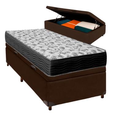 Imagem de Cama + Bau Blindado e Colchão D33 Solteiro - Iso100 Ortobom