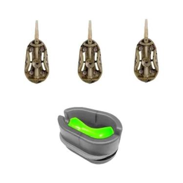 Imagem de Kit completo de alimentador de pesca de carpa - lançador de isca de al