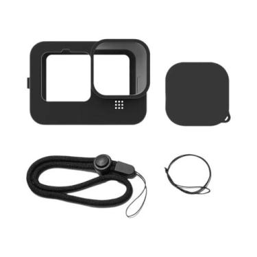 Imagem de Capa De Bateria De Silicone Preta Para GoPro Hero 13 12 11 10 Acessóri