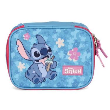Imagem de Estojo Box Stitch Disney Grande 100Pens Pink Juvenil Escolar - Luxcel