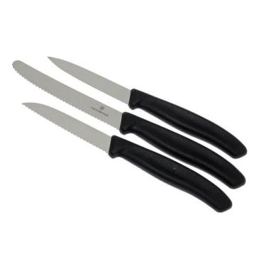 Imagem de Jogo de 03 Facas multiuso para cozinha linha Swiss Classic Victorinox 