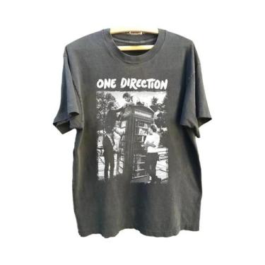 Imagem de Camiseta Masculina One Direction Concert Tour De Algodão Estampada Est