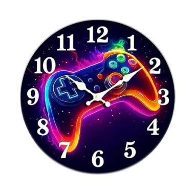 Imagem de Generic Relógio de parede em formato de controle de videogame, arte decorativa de parede, silencioso, ideal para quarto, sala de estar, presente de, S