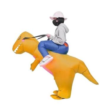 Imagem de Fantasia Inflável De Dinossauro Verde Para Crianças Unissex Adulto Men