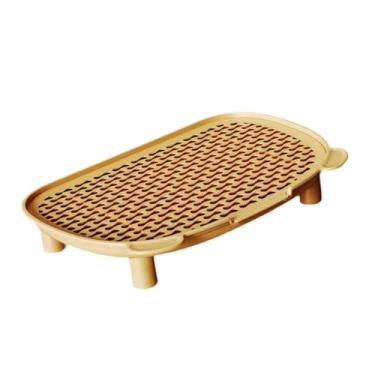 Imagem de Dualoai Tapete para caixa de areia de animais de estimação, degrau, acessório para caixa de areia, rampa impermeável com pedal para gatos de interior, Laranja