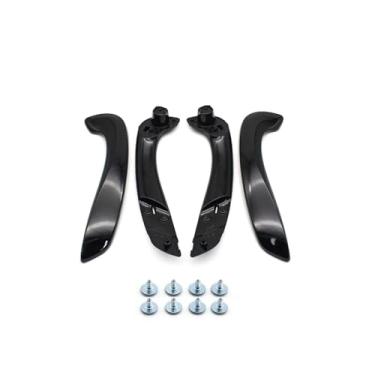 Imagem de Kit de maçaneta da porta dianteira esquerda direita do interior do carro preto carbono compatível com Renault Megane 3 MK3 Fluence 2008 2009 2010 2011-2016 809540001R 809600007R(Piano 4PCS)