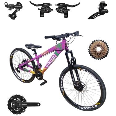 Imagem de Bicicleta 26 VikingX Tuff25 21v SHIMANO Aluminio Freeride Disco Mecânico Pneu Slick 1.50-Unissex