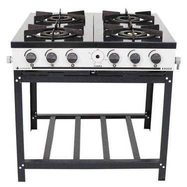 Imagem de Fogão Industrial Gás Baixa Pressão Bravo 4 Bocas Br4b Venâncio