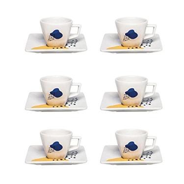Imagem de Conjunto De 6 Xícaras Pequenas 75 Ml Com Pires Dessau - Oxford