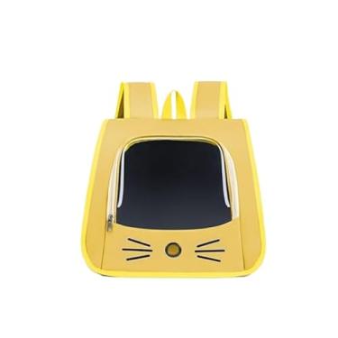 Imagem de Mochila de Luxo para Transporte de Pets - Viagem de Avião, Cachorros e Gatos Ventilação(Amarelo)