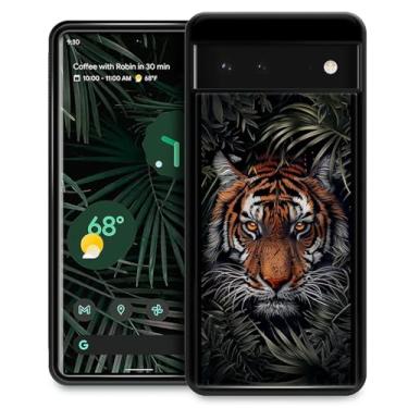 Imagem de CARLOCA Capa compatível com Google Pixel 7, estampa Tiger King Attack para meninas, ultra proteção, à prova de choque, silicone macio, TPU, antiderrapante, traseira