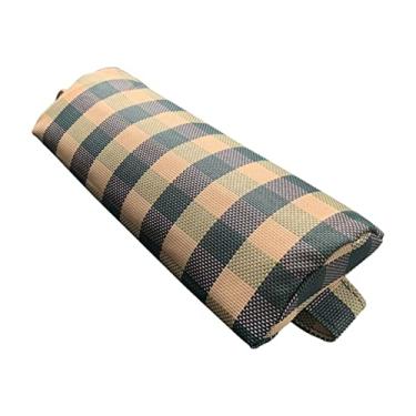 Imagem de Stgfyxgs Almofada de Pescoço Confortável para Espreguiçadeira de Jardim, Pátio E Cadeira de Praia - Apoio de Cabeça, grade verde, Tamanho real