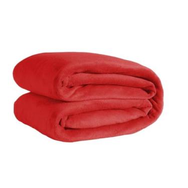 Imagem de Manta Cobertor Soft Casal 2.00 x 1,80 Felpuda Microfibra.(Vermelho)