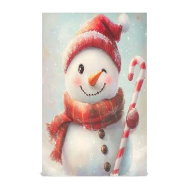 Imagem de xigua Conjunto de 1 panos de prato de cozinha fofos bonecos de neve, macios e altamente absorventes de secagem rápida para limpeza de pratos e limpeza à mão, 71 x 45 cm