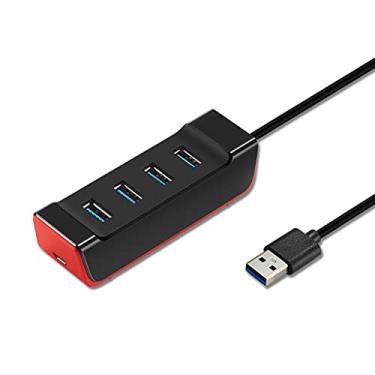 Imagem de HHHJQFAAT Hub de expansão quatro em um, divisor USB 3.0, hub de 4 portas, hub de ancoragem, laptop, hub USB C