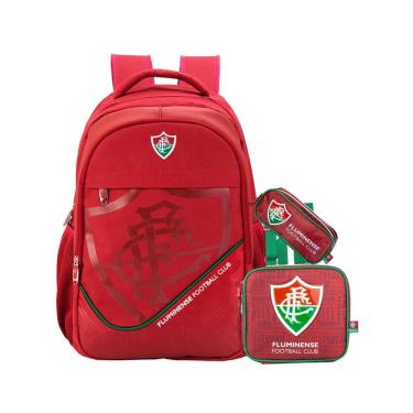 Imagem de Kit Escolar Fluminense Mochila Costas + Lancheira + Estojo