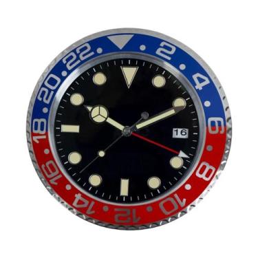 Imagem de Relógio De Parede Moderno Luminiscente De Metal Grande De 34cm, Decora