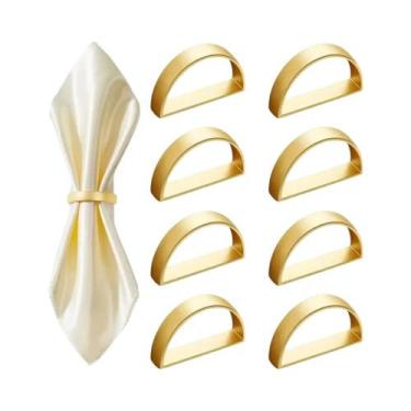 Imagem de Conjunto De Anéis De Guardanapo Dourados 2/4/6/8 Peças, Fivela Elegant