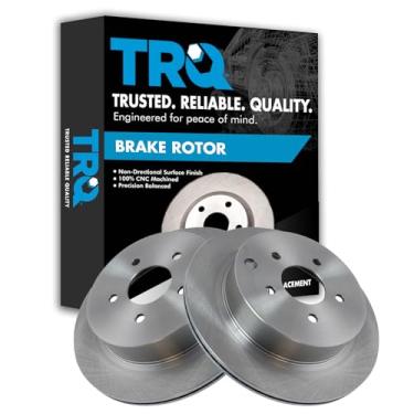 Imagem de TRQ Conjunto de pares de rotores de freio a disco traseiro para FX35 / FX37 / FX45 / JX35 / M35h / M37 / M56 / Murano/Pathfinder / Q50 / Q70 / Q70L / Quest / QX60 / QX70
