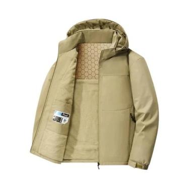 Imagem de Jaqueta Tática Masculina Impermeável SoftShell Para Inverno Com Capuz 