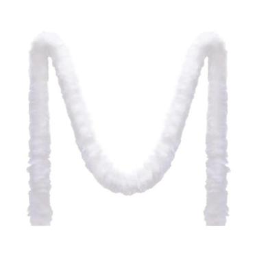 Imagem de Faixa Decorativa De Pelo De Coelho Verde E Branco Para Natal 1/5/10m P