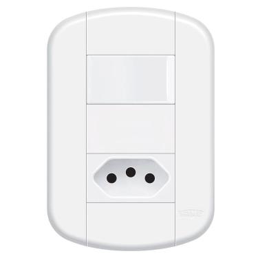 Imagem de Interruptor Simples Com Tomada 20a Fame - 3925 Blanc