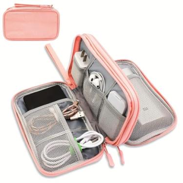 Imagem de Bolsa organizadora eletrônica para acessórios para cabos, organizador eletrônico portátil de viagem, bolsa organizadora de acessórios eletrônicos para carregador portátil, cabos, carregadores, mouse