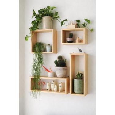 Imagem de Kit 4 Nichos de madeira maciça 40x28 - Oliverduu