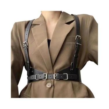 Imagem de Cinto De Moda Gótica Ajustável Em Couro PU Com Studs Para Mulheres, Li