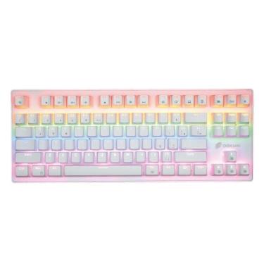 Imagem de Teclado Gamer Mecanico Wolf Rainbow OEX Game TC605 Branco-Unissex