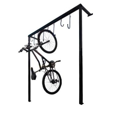 Imagem de Suporte bicicletário de parede para 08 bicicletas - ABC METAL, Prata