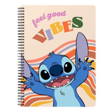 Imagem de Caderno Universitário 1 Matéria Feminino Stitch Culturama