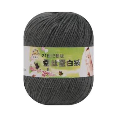 Imagem de Fio De Seda 50g Para Tricô Manual, Crochê, DIY, Meias, Suéter, Coberto