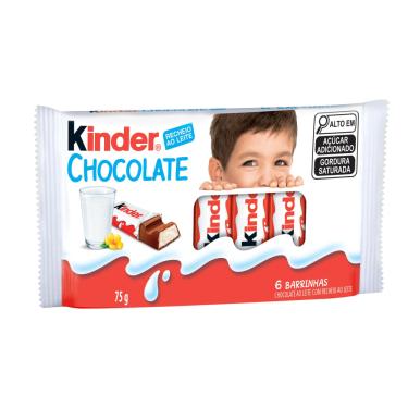 Imagem de Kinder Chocolate ao Leite 6 Unidades 75g
