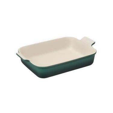 Imagem de TRAVESSA RETANGULAR LE CREUSET HERITAGE 32CM EM CERÂMICA VERDE ARTICHAUT 71102327950001