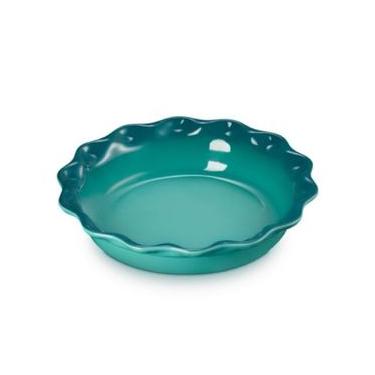 Imagem de TRAVESSA PARA TORTA LE CREUSET HERITAGE 23CM REDONDA EM CERÂMICA BLEU RIVIERA 71131230990001