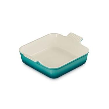 Imagem de TRAVESSA QUADRADA LE CREUSET HERITAGE 23CM EM CERÂMICA BLEU RIVIERA 71114230990001