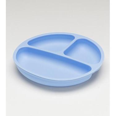 Imagem de Prato Silicone Twibex com Divisória Ventosa Bebê Infantil Alimentação 