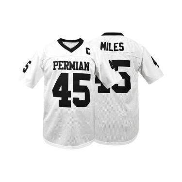 Imagem de Camisa De Futebol/Rugby Unissex Branca E Preta Boobie Miles 45 Permian