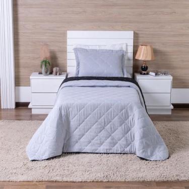 Imagem de Cobre Leito Solteiro Hipercal 400 Fios Bordado com Porta Travesseiro 0