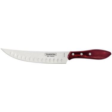 Imagem de Faca para Carne Butcher Tramontina Inox Polywood Vermelho 8"