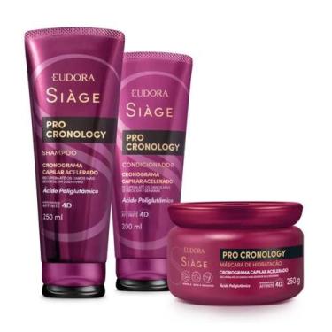 Imagem de Kit Pro Cronology Eudora Shampoo, Condic E Máscara Siàge